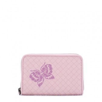 Кожаный кошелек с плетением intrecciato и аппликацией Bottega Veneta